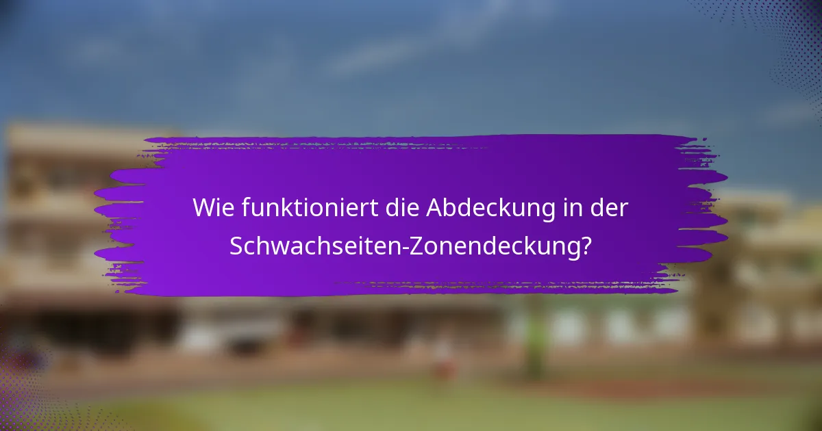 Wie funktioniert die Abdeckung in der Schwachseiten-Zonendeckung?