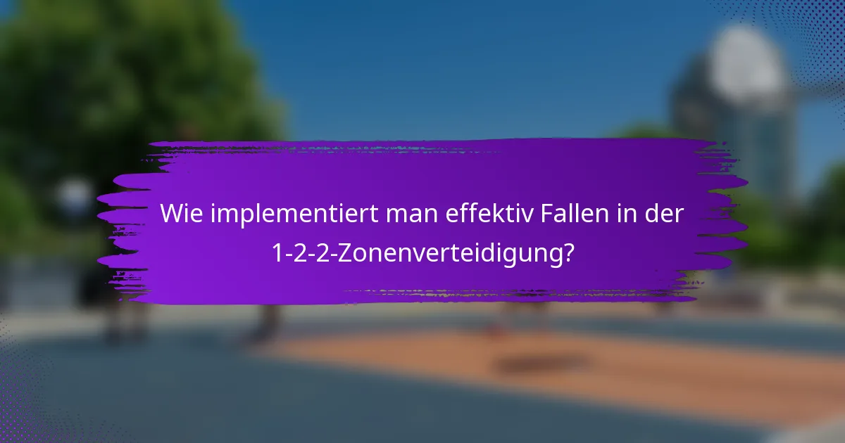 Wie implementiert man effektiv Fallen in der 1-2-2-Zonenverteidigung?