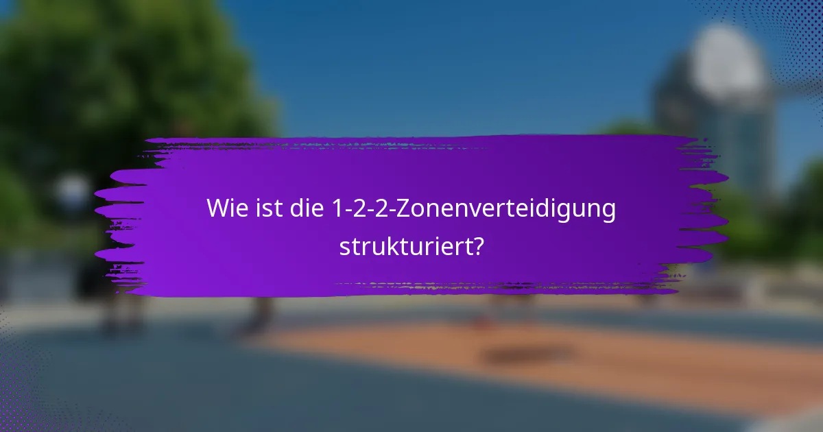 Wie ist die 1-2-2-Zonenverteidigung strukturiert?