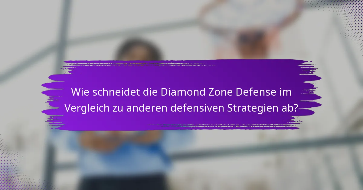 Wie schneidet die Diamond Zone Defense im Vergleich zu anderen defensiven Strategien ab?